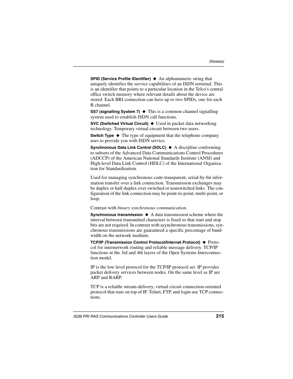 Interphase Tech RAS Communications Controller 5536 User Manual | Page 235 / 244