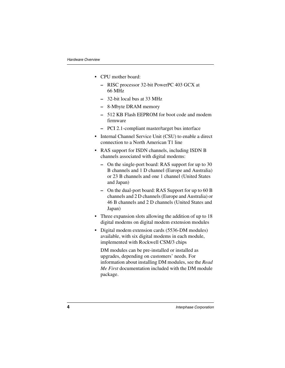 Interphase Tech RAS Communications Controller 5536 User Manual | Page 24 / 244