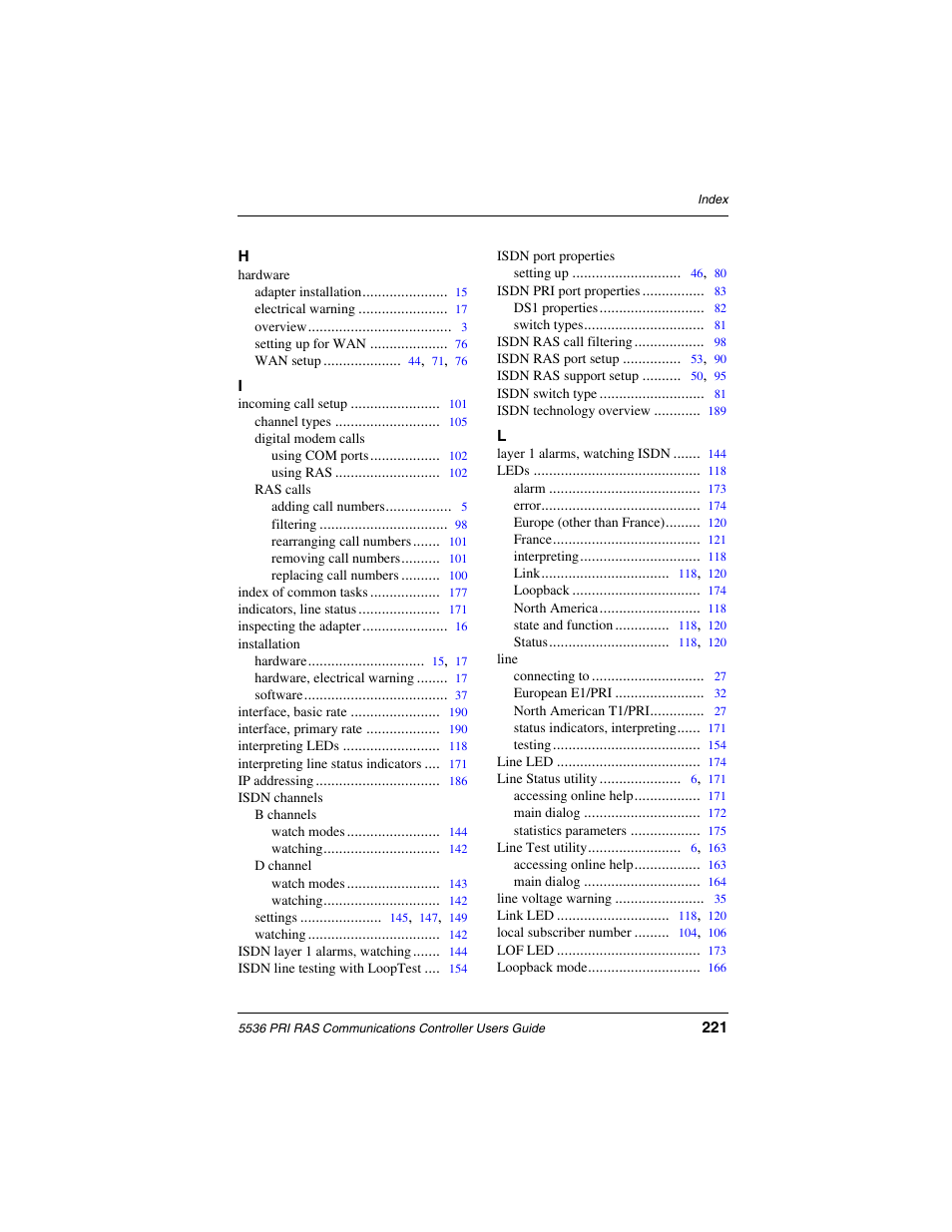Interphase Tech RAS Communications Controller 5536 User Manual | Page 241 / 244