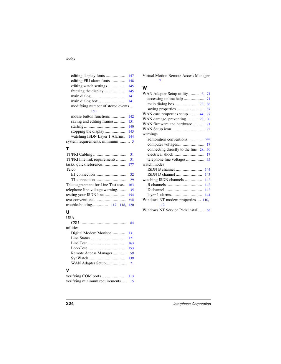 Interphase Tech RAS Communications Controller 5536 User Manual | Page 244 / 244