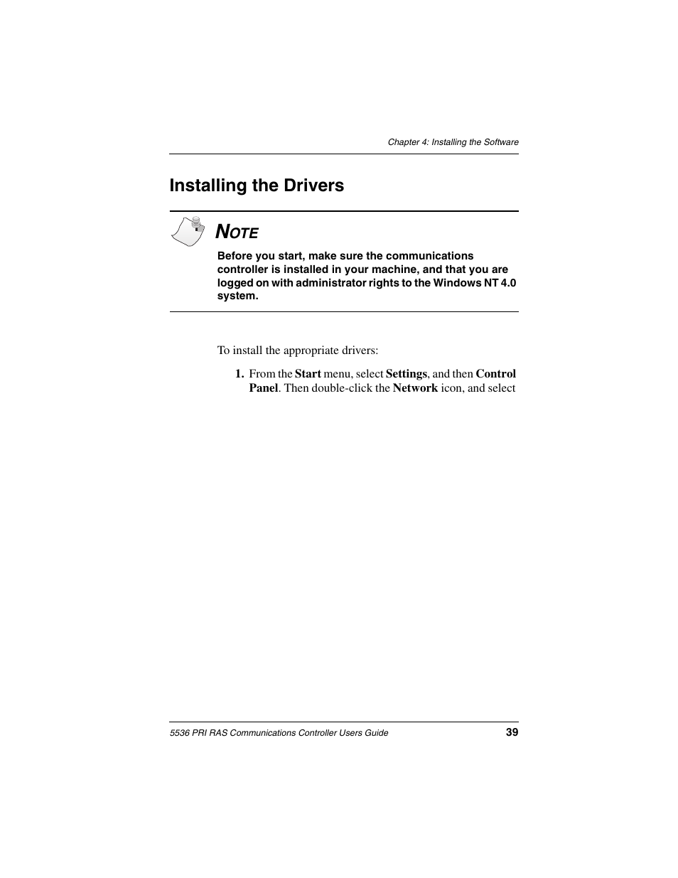 Installing the drivers | Interphase Tech RAS Communications Controller 5536 User Manual | Page 59 / 244