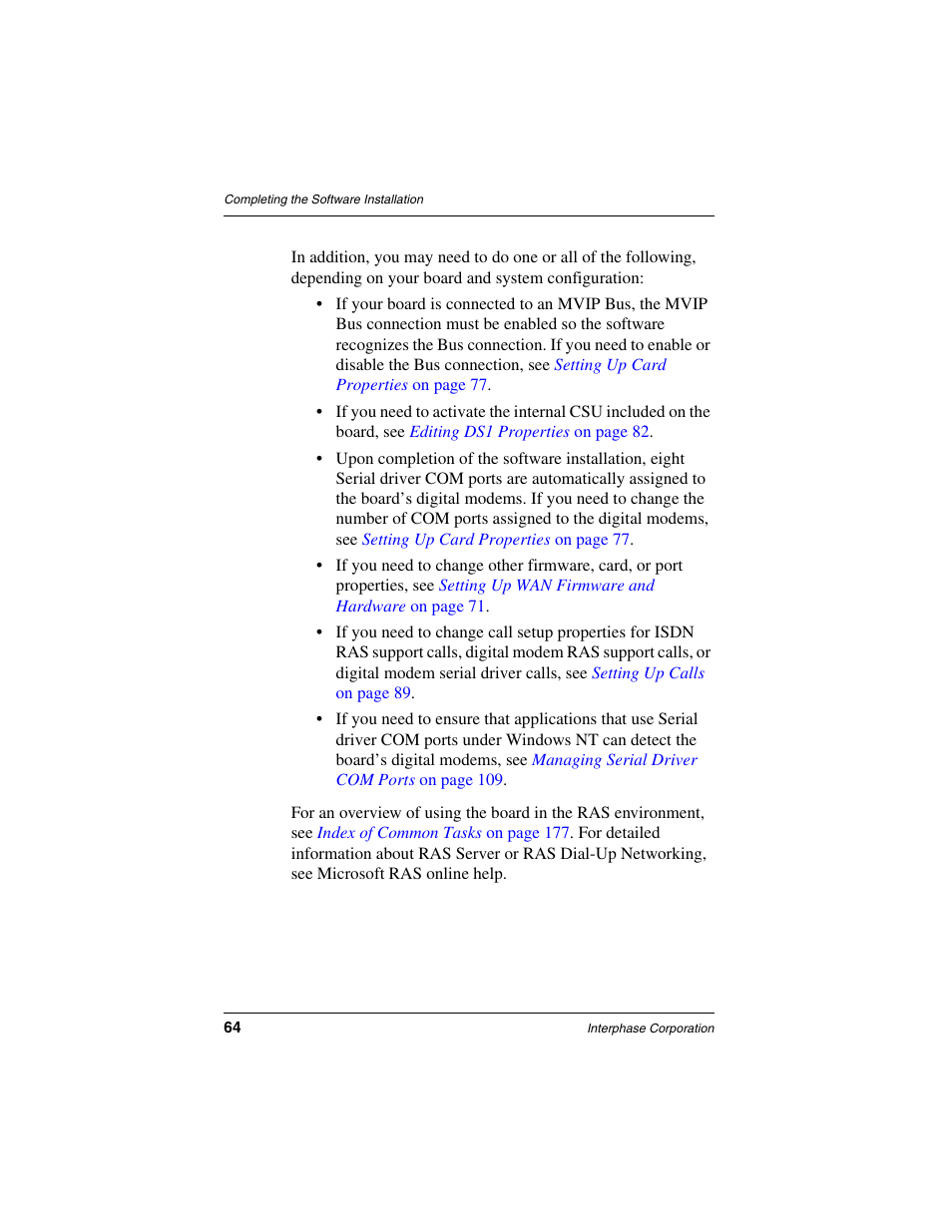 Interphase Tech RAS Communications Controller 5536 User Manual | Page 84 / 244
