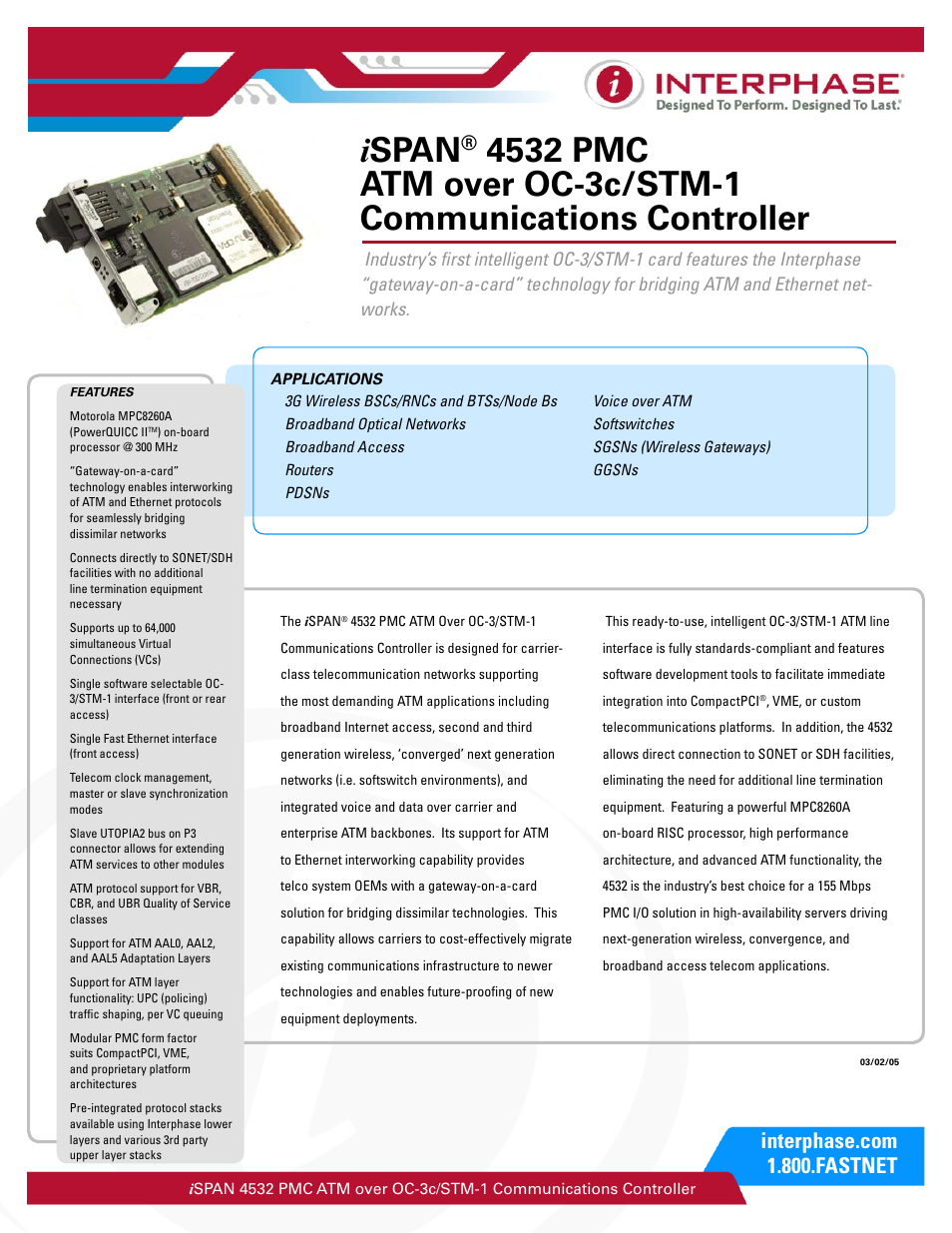 Interphase Tech iSpan STM-1 User Manual | 4 pages