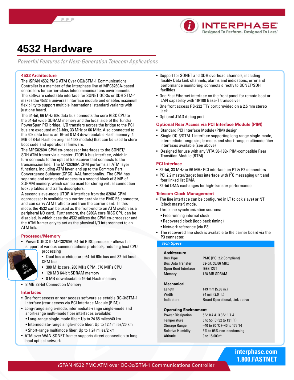 4532 hardware | Interphase Tech iSpan STM-1 User Manual | Page 3 / 4
