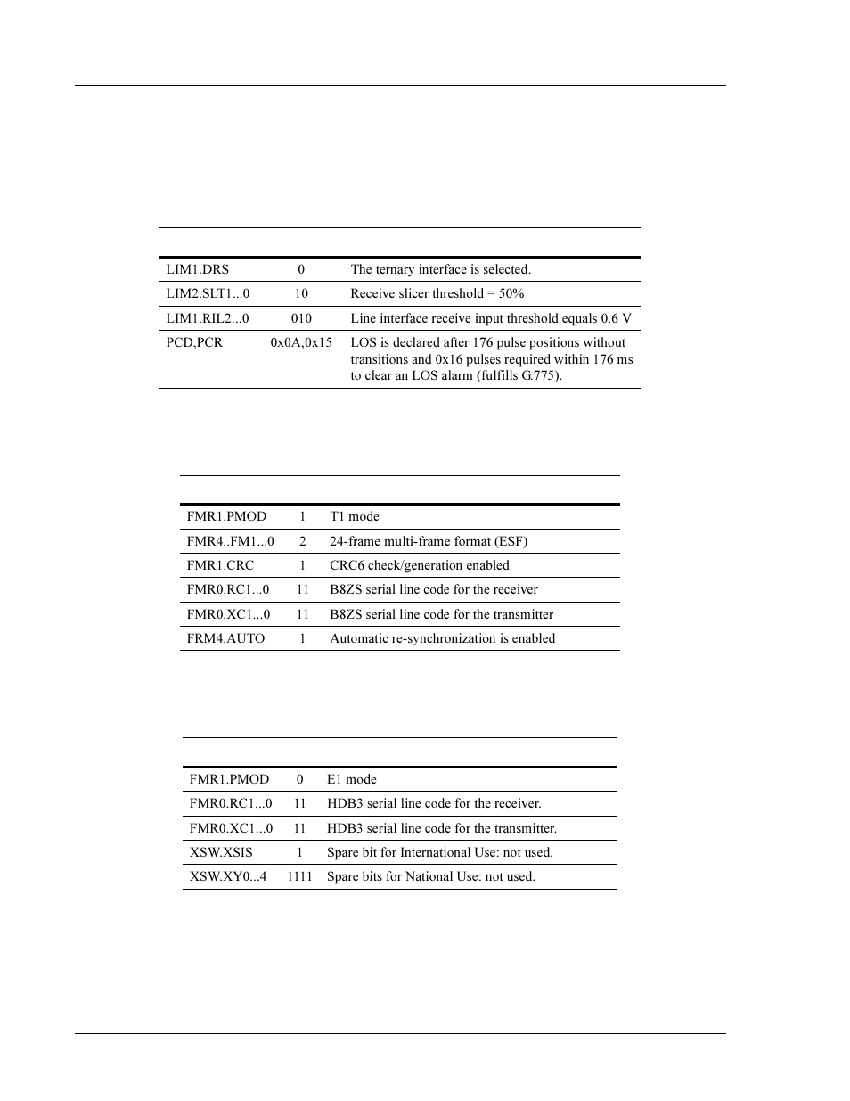 Framing and line coding initialization, Common initialization, T1 specific initialization | E1/e1-crc4 common initialization | Interphase Tech 4538 User Manual | Page 104 / 149