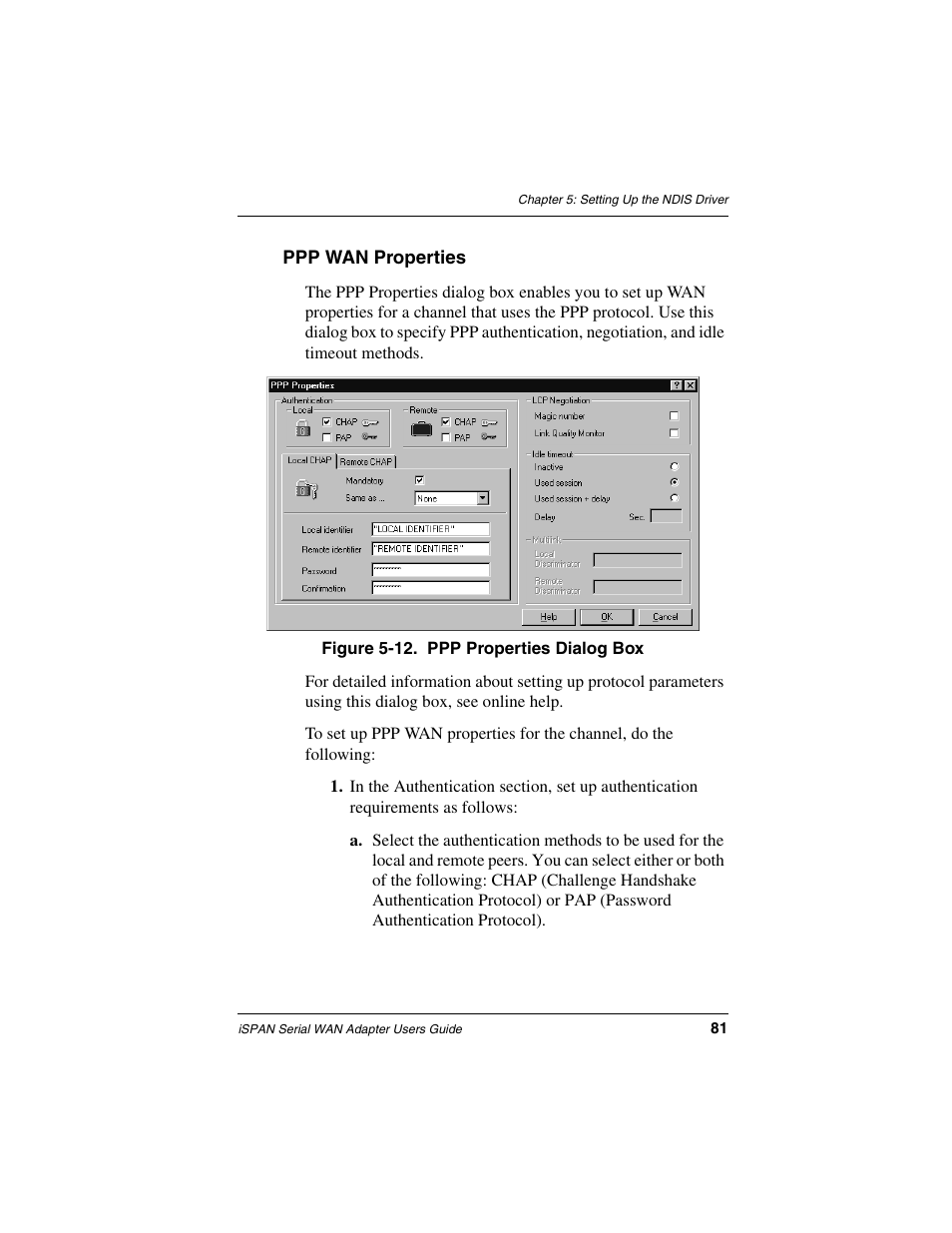 Ppp wan properties | Interphase Tech iSPAN User Manual | Page 101 / 236