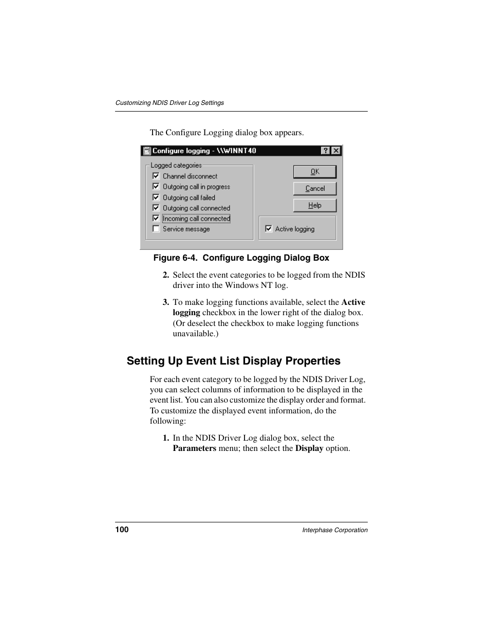 Setting up event list display properties | Interphase Tech iSPAN User Manual | Page 120 / 236