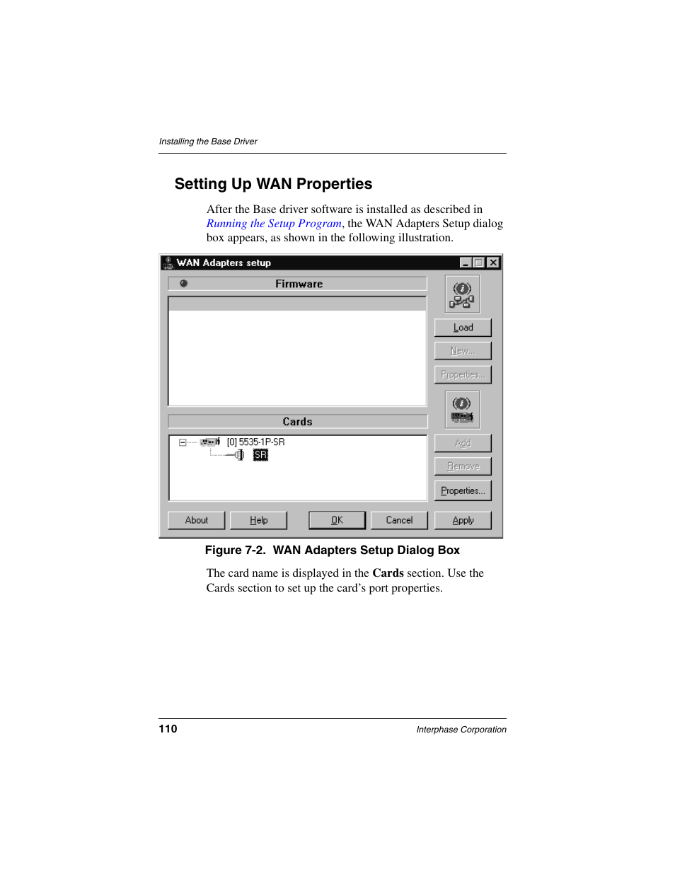 Setting up wan properties, Setting up wan, Properties | Interphase Tech iSPAN User Manual | Page 130 / 236