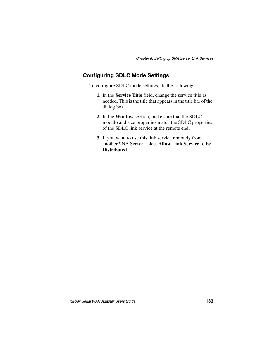Configuring sdlc mode settings | Interphase Tech iSPAN User Manual | Page 153 / 236