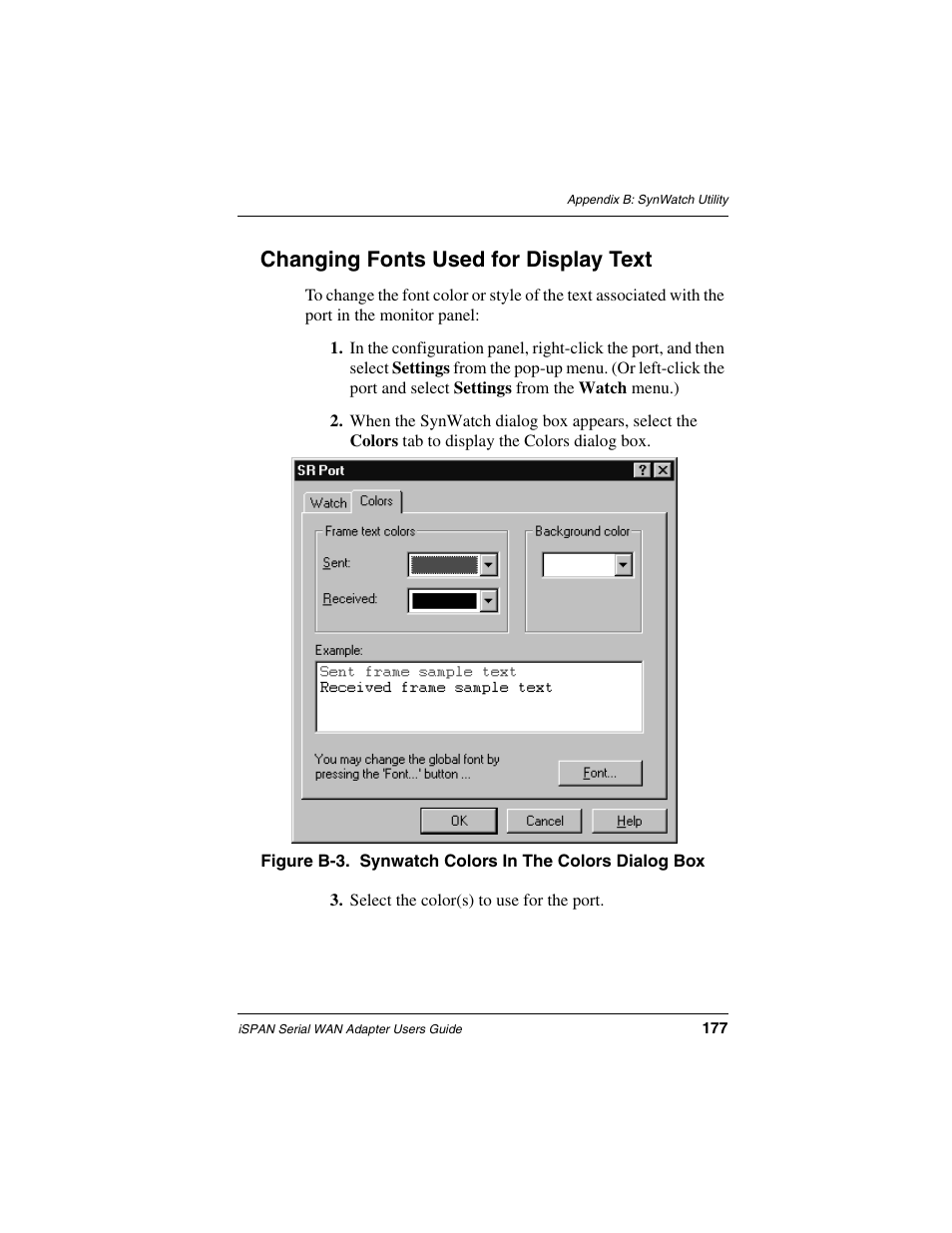 Changing fonts used for display text | Interphase Tech iSPAN User Manual | Page 197 / 236