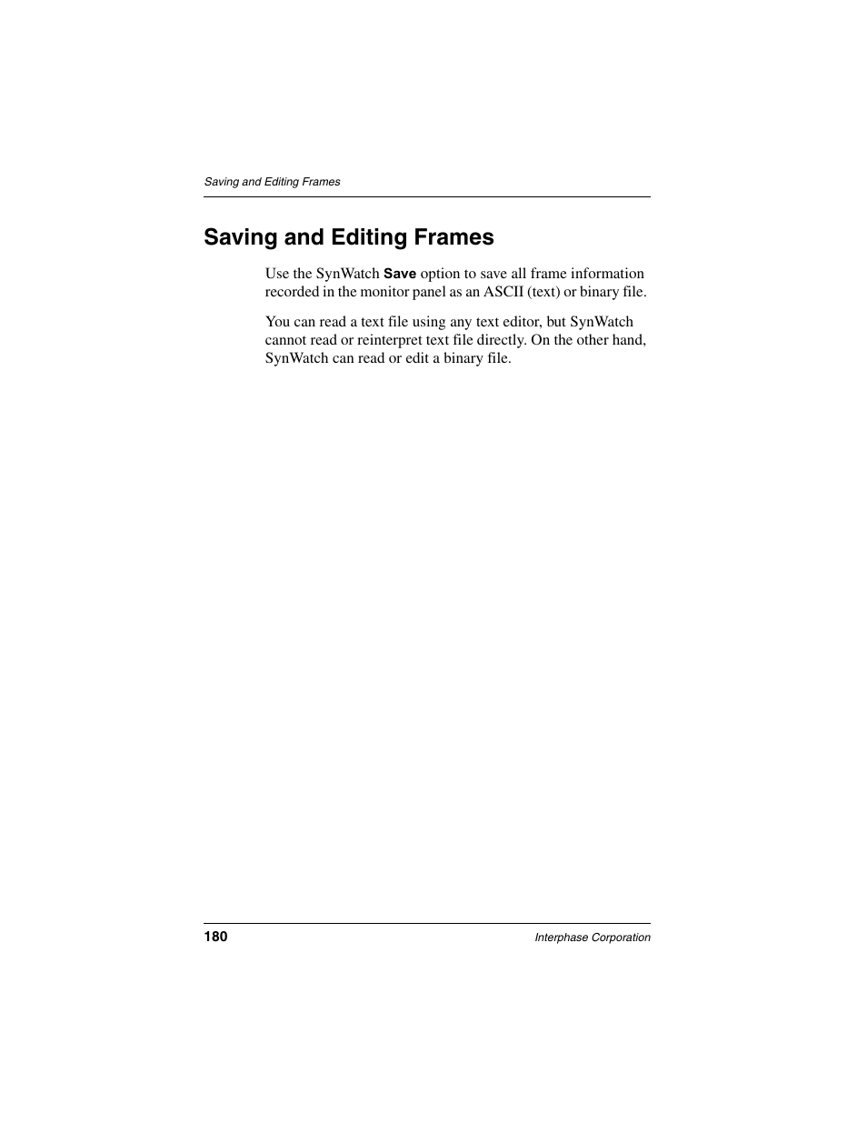 Saving and editing frames | Interphase Tech iSPAN User Manual | Page 200 / 236