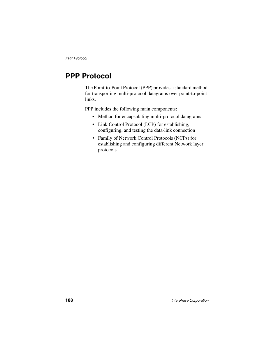Ppp protocol | Interphase Tech iSPAN User Manual | Page 208 / 236