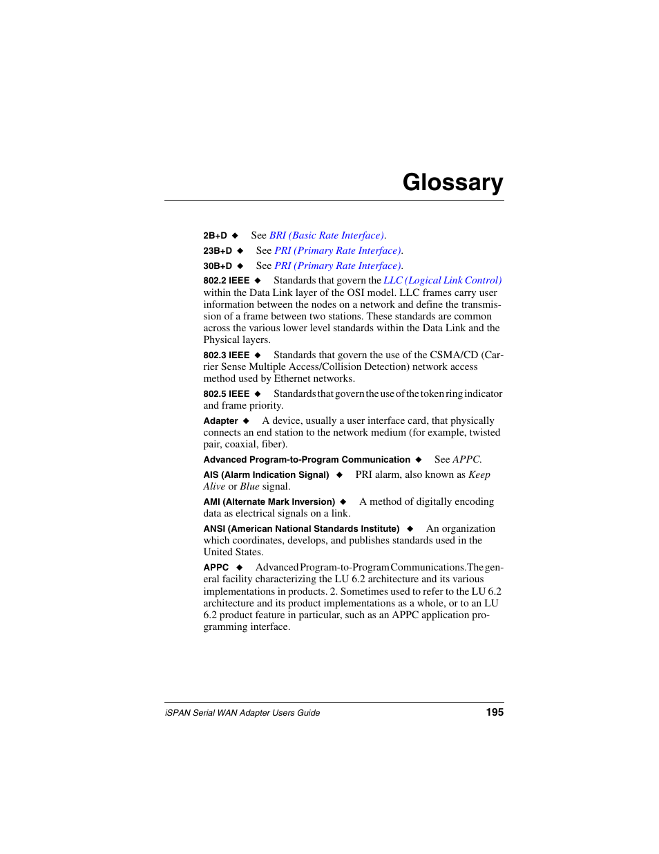 Glossary | Interphase Tech iSPAN User Manual | Page 215 / 236