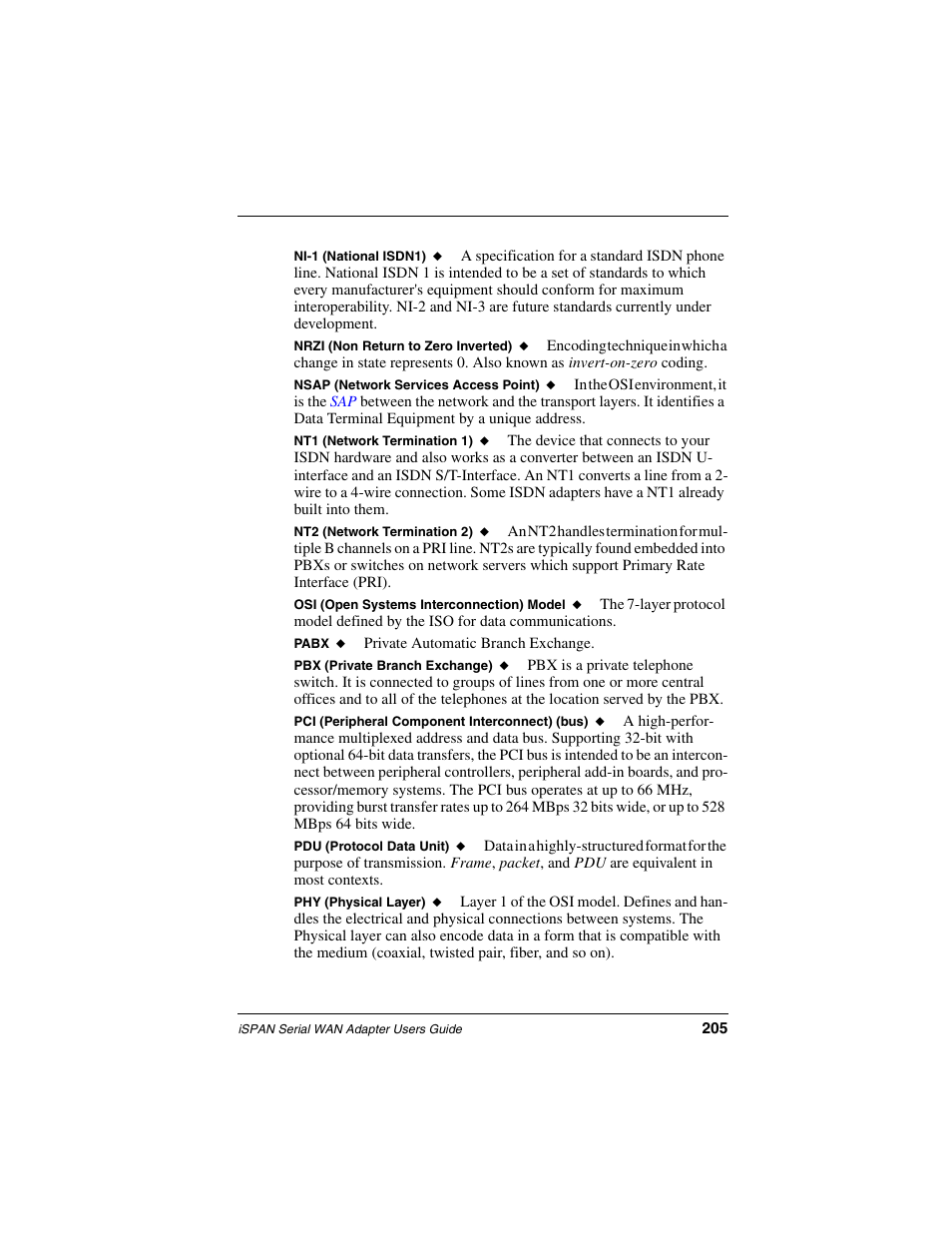 Ge incorporating, Pbx (private, Branch exchange) | Interphase Tech iSPAN User Manual | Page 225 / 236