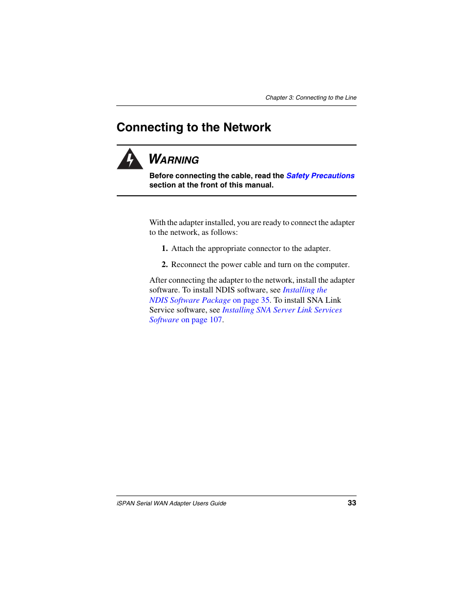 Connecting to the network | Interphase Tech iSPAN User Manual | Page 53 / 236