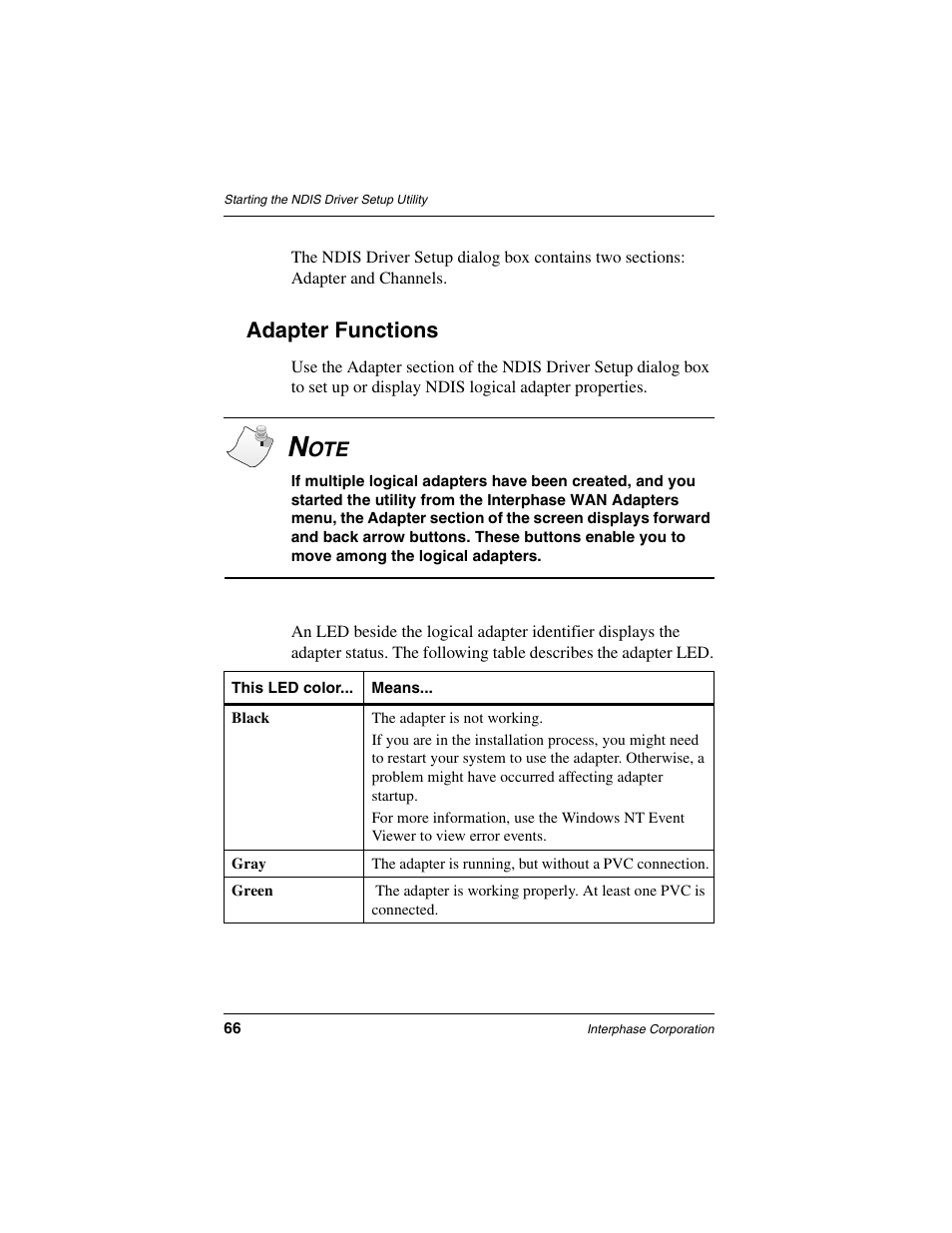 Adapter functions | Interphase Tech iSPAN User Manual | Page 86 / 236