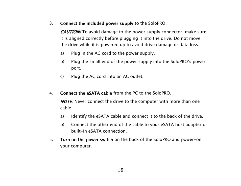 ioSafe SoloPRO eSATA/USB 2.0 User Manual | Page 18 / 27