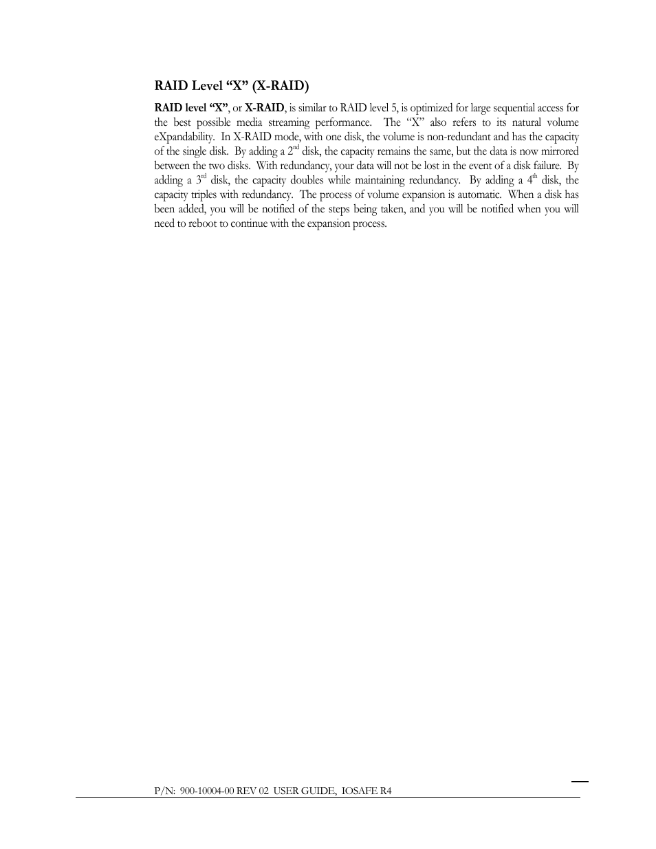 Raid level “x” (x-raid) | ioSafe R4 User Manual | Page 109 / 113