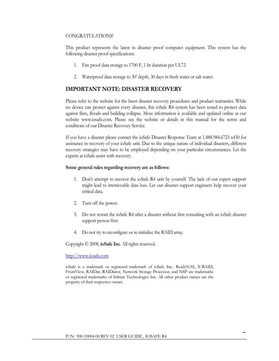 ioSafe R4 User Manual | Page 2 / 113