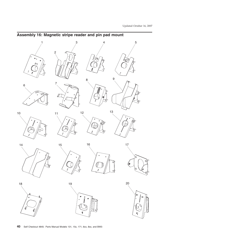 Assembly, Magnetic, Stripe | Reader, Mount | IBM 8xx User Manual | Page 52 / 156
