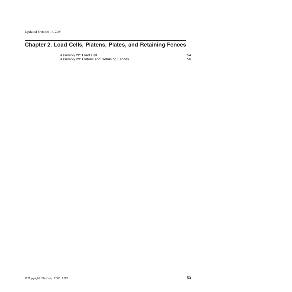 Chapter, Load, Cells | Platens, Plates, Retaining, Fences | IBM 8xx User Manual | Page 65 / 156
