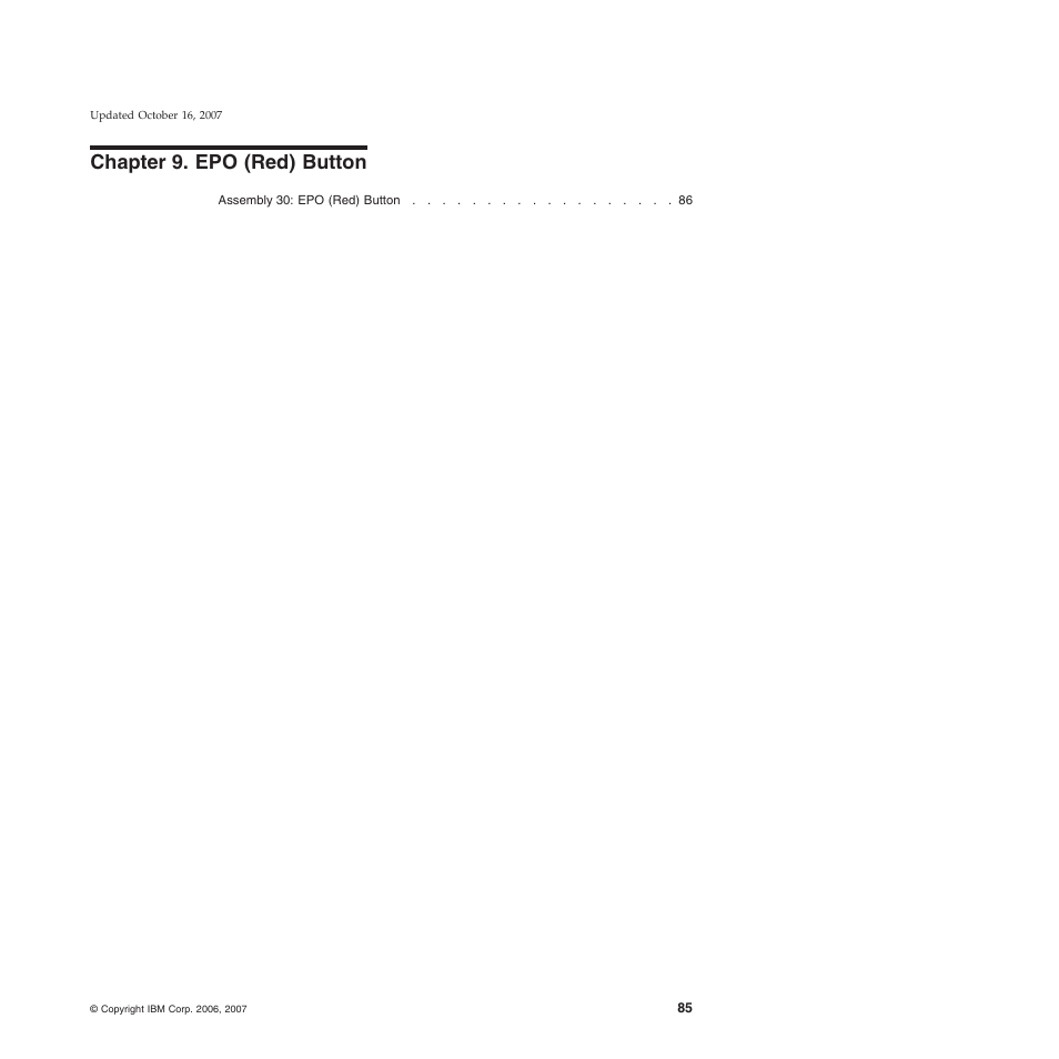 Chapter 9. epo (red) button, Chapter, Red) | Button | IBM 8xx User Manual | Page 97 / 156