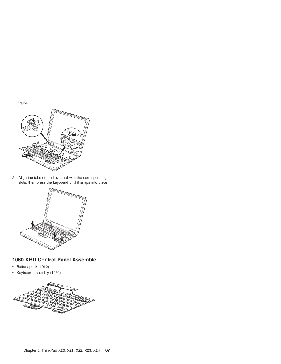 1060 kbd control panel assemble | IBM X23 User Manual | Page 71 / 141