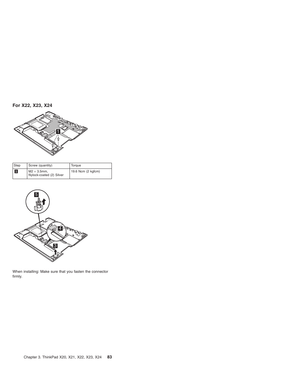 For x22, x23, x24 | IBM X23 User Manual | Page 87 / 141