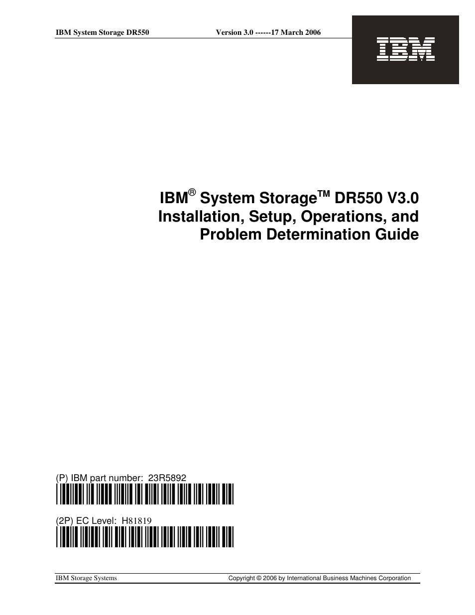 IBM DR550 User Manual | 128 pages