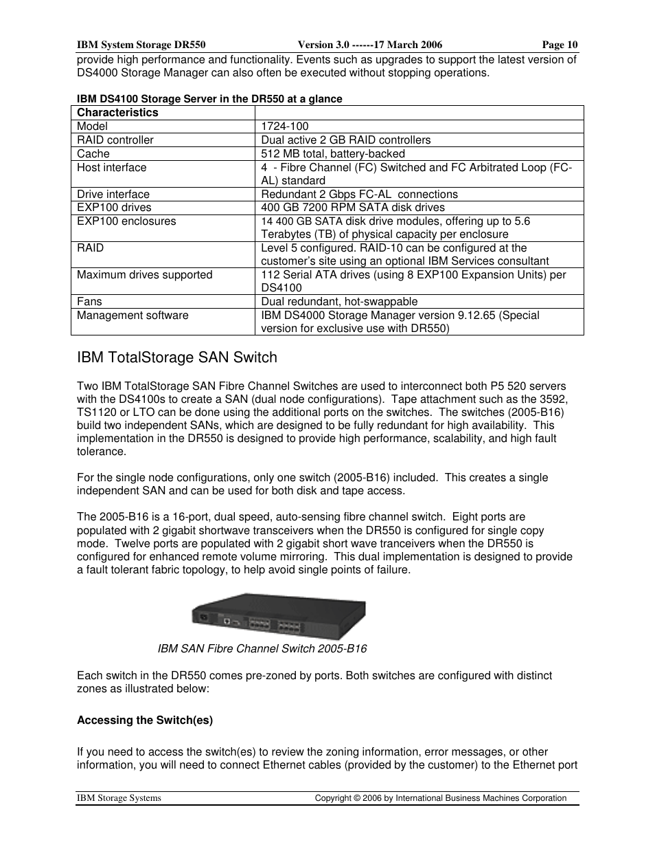 Ibm totalstorage san switch | IBM DR550 User Manual | Page 10 / 128