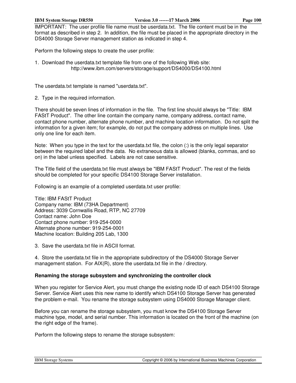 IBM DR550 User Manual | Page 100 / 128