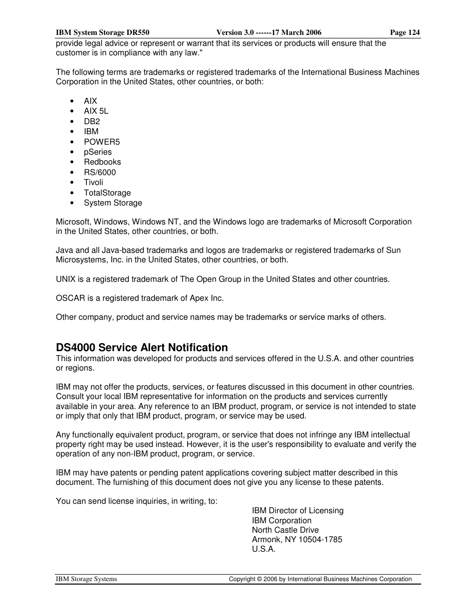 Ds4000 service alert notification | IBM DR550 User Manual | Page 124 / 128