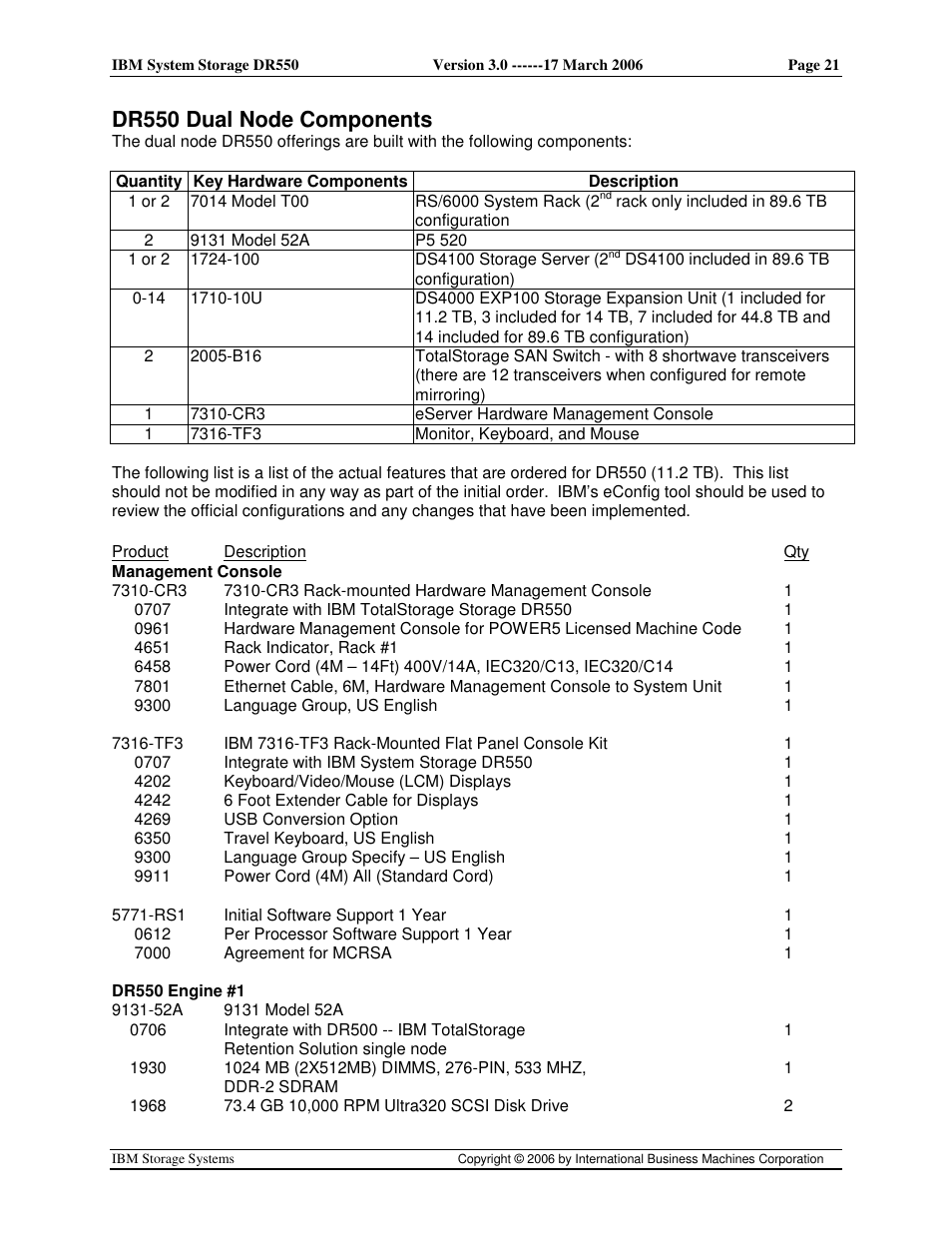 Dr550 dual node components | IBM DR550 User Manual | Page 21 / 128