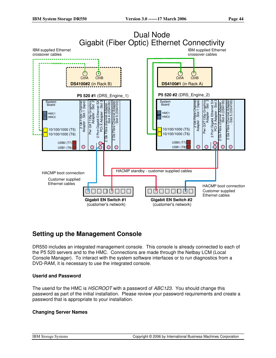 Setting up the management console | IBM DR550 User Manual | Page 44 / 128