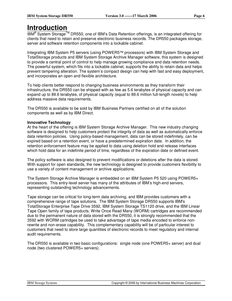 Introduction | IBM DR550 User Manual | Page 6 / 128