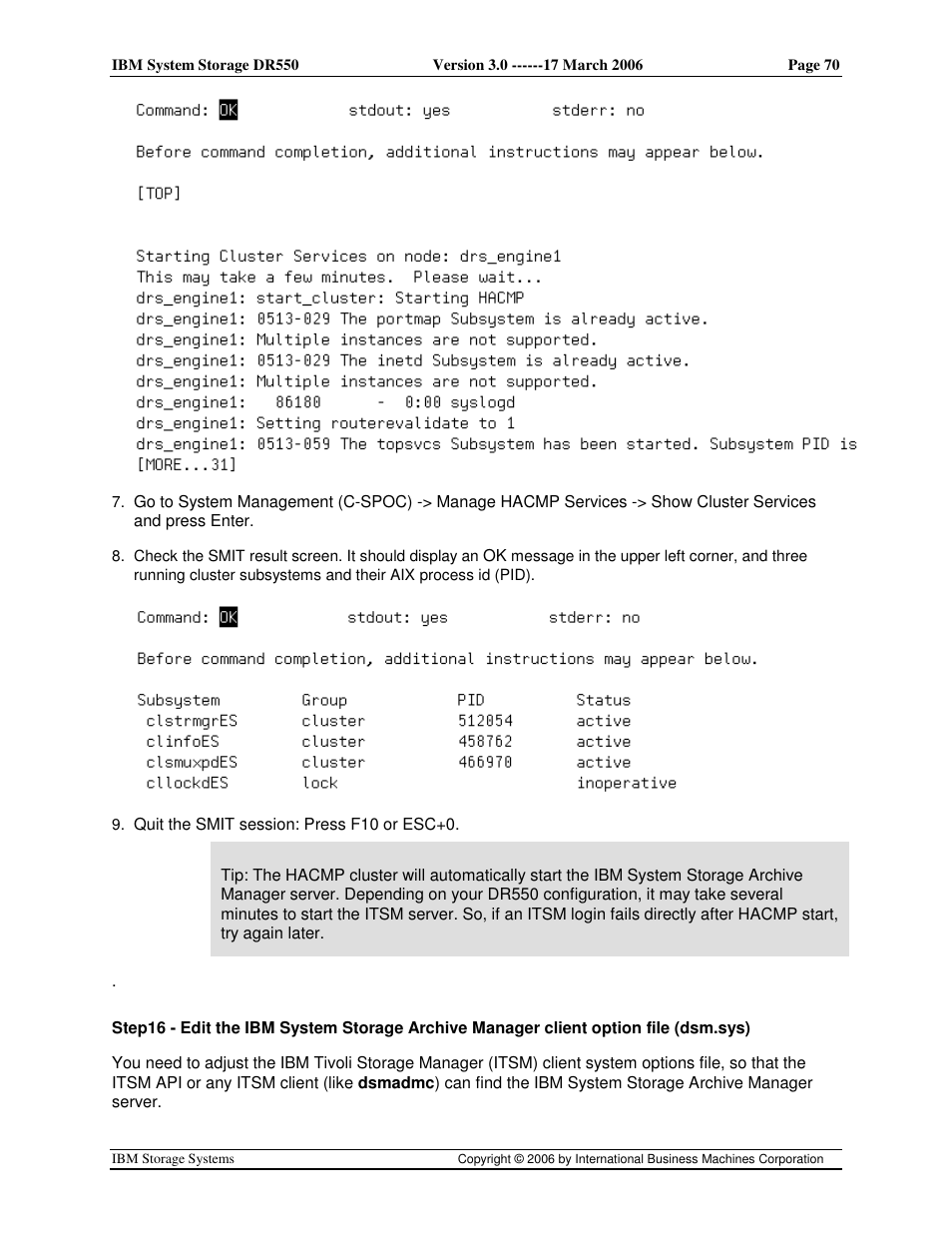 IBM DR550 User Manual | Page 70 / 128