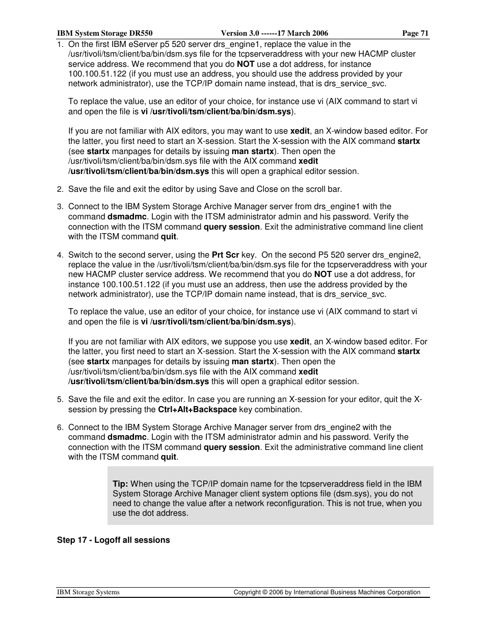 IBM DR550 User Manual | Page 71 / 128