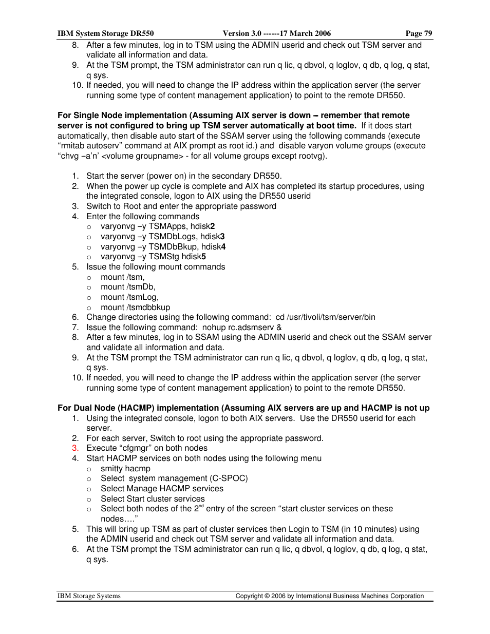 IBM DR550 User Manual | Page 79 / 128