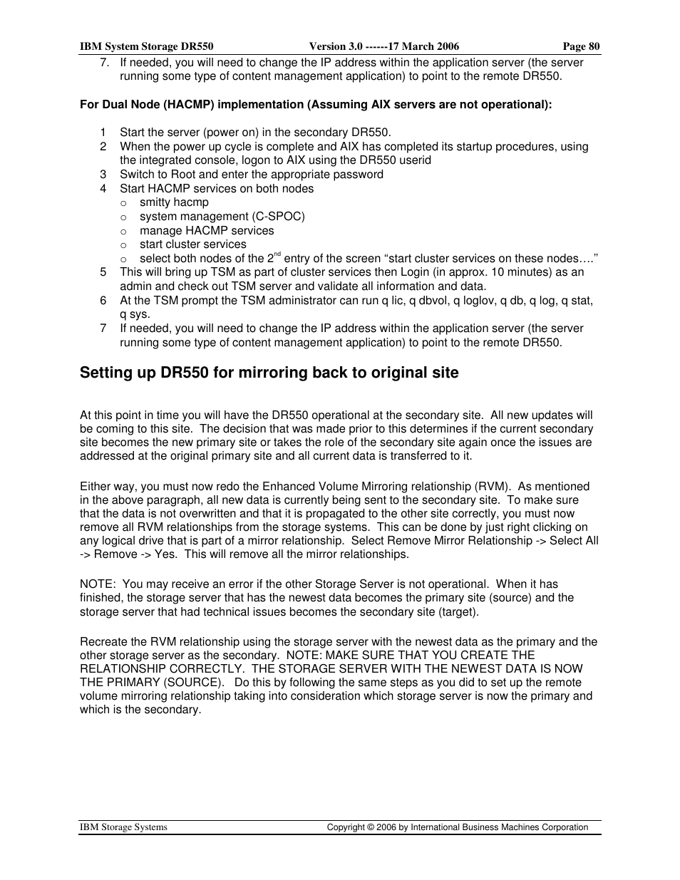 IBM DR550 User Manual | Page 80 / 128