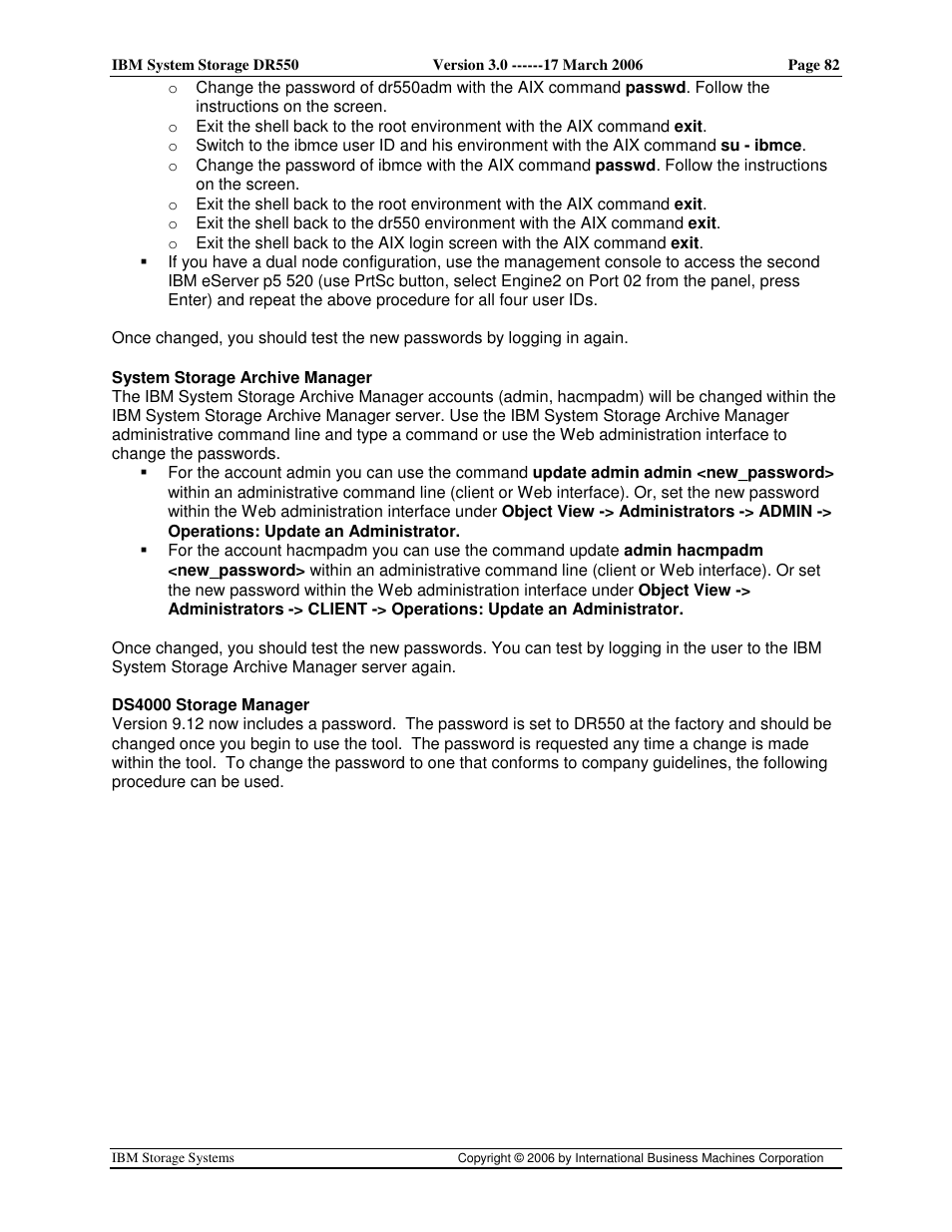 IBM DR550 User Manual | Page 82 / 128