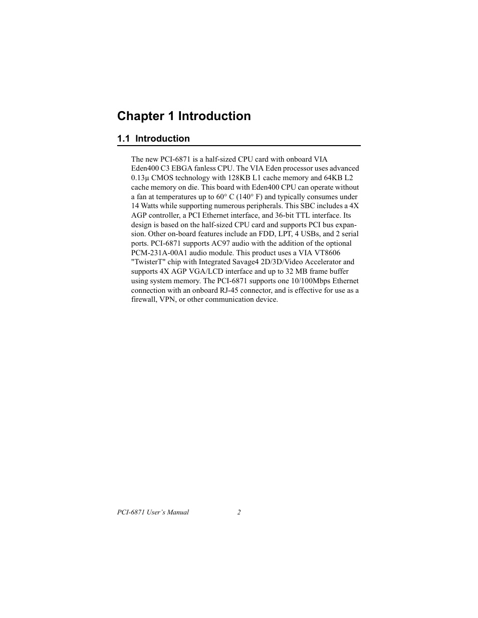 1 introduction, Chapter 1 introduction | IBM CFC2 User Manual | Page 10 / 154