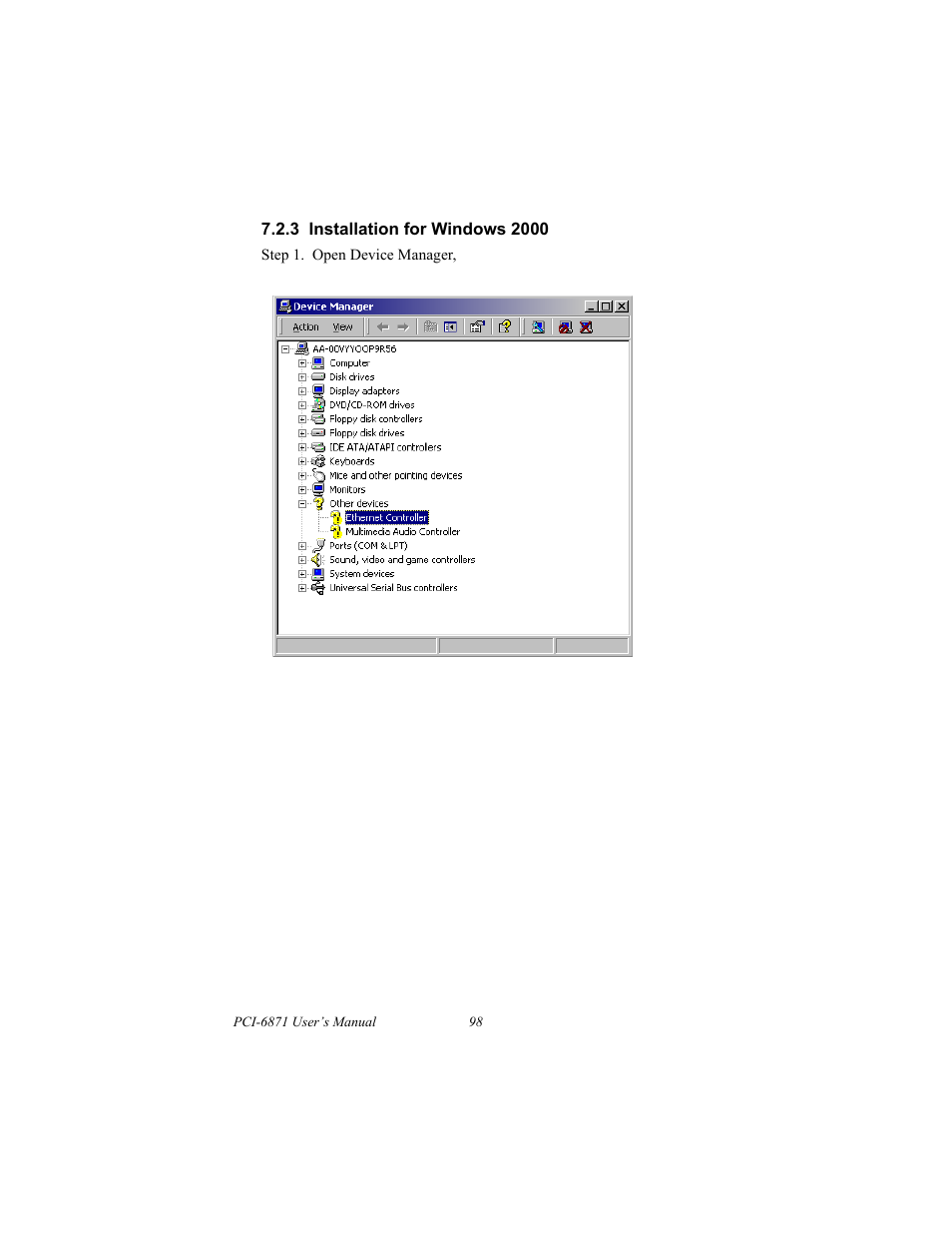 3 installation for windows 2000, Windows 95/98 drivers | IBM CFC2 User Manual | Page 106 / 154