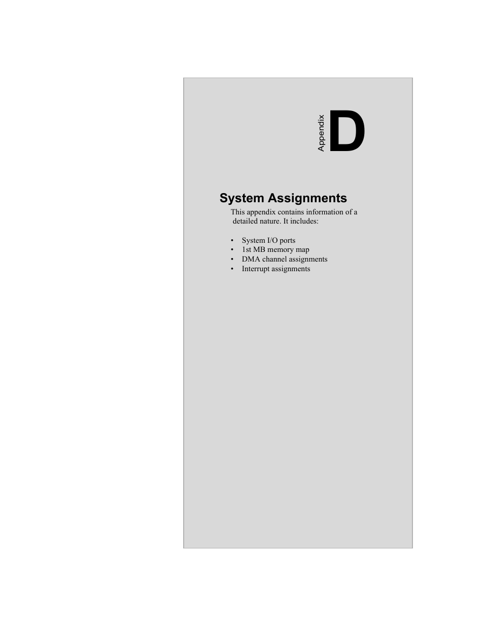 Appendix d system assignments, Lcd signal mapping | IBM CFC2 User Manual | Page 149 / 154