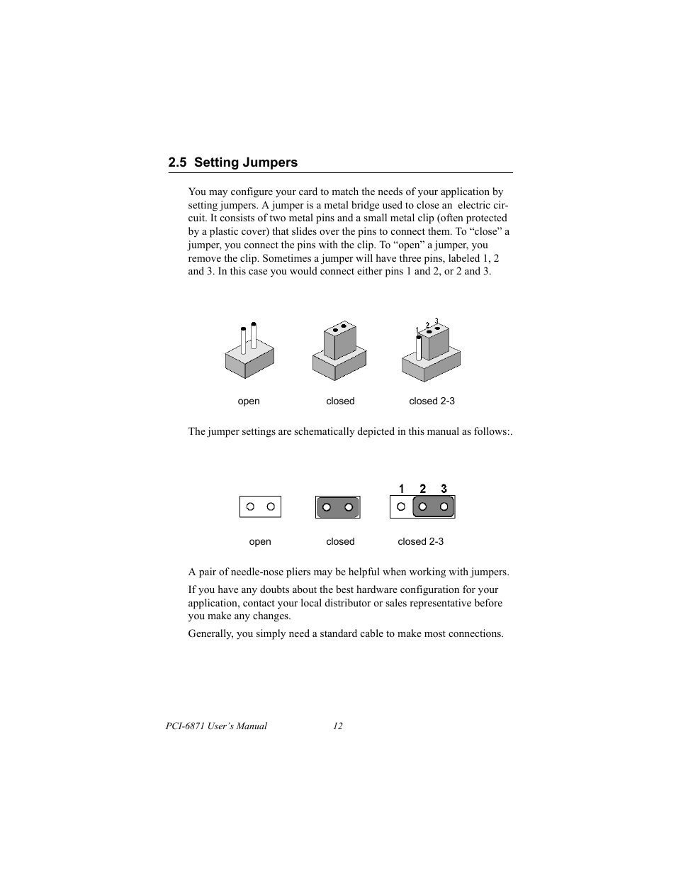 5 setting jumpers, Mechanical and environmental | IBM CFC2 User Manual | Page 20 / 154