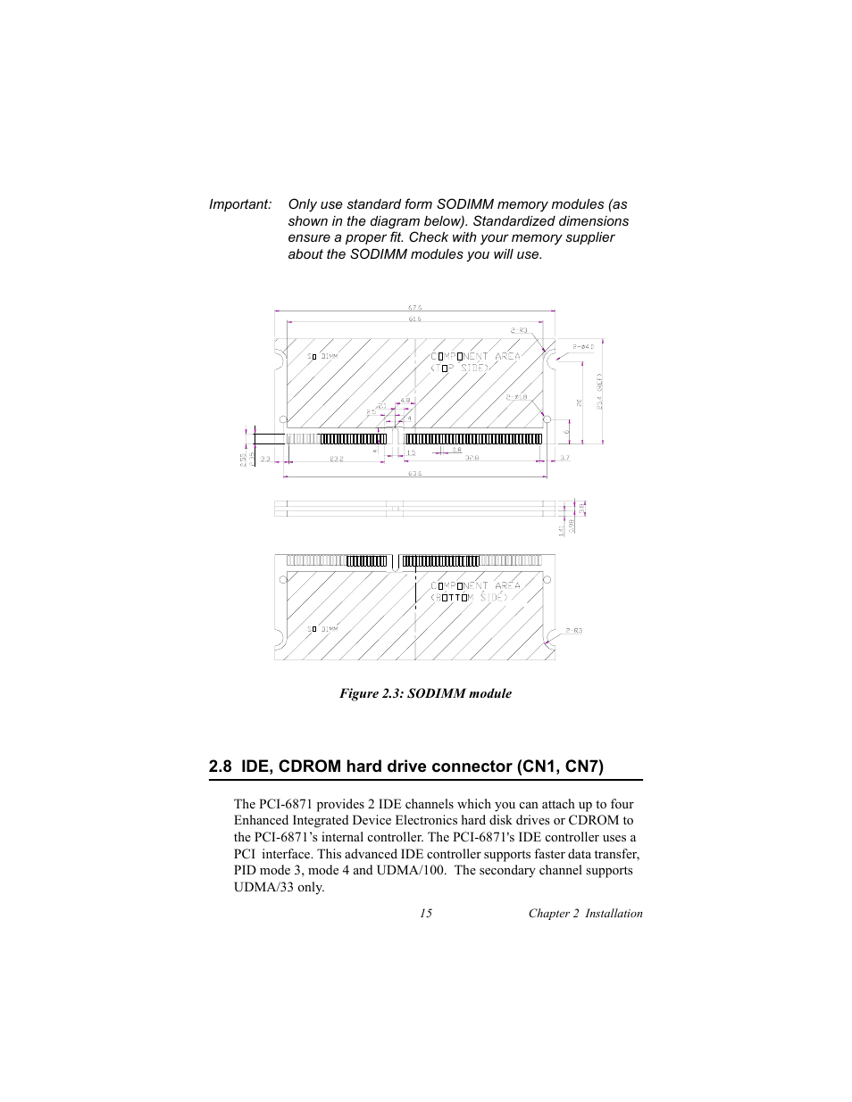 8 ide, cdrom hard drive connector (cn1, cn7), Jumpers | IBM CFC2 User Manual | Page 23 / 154