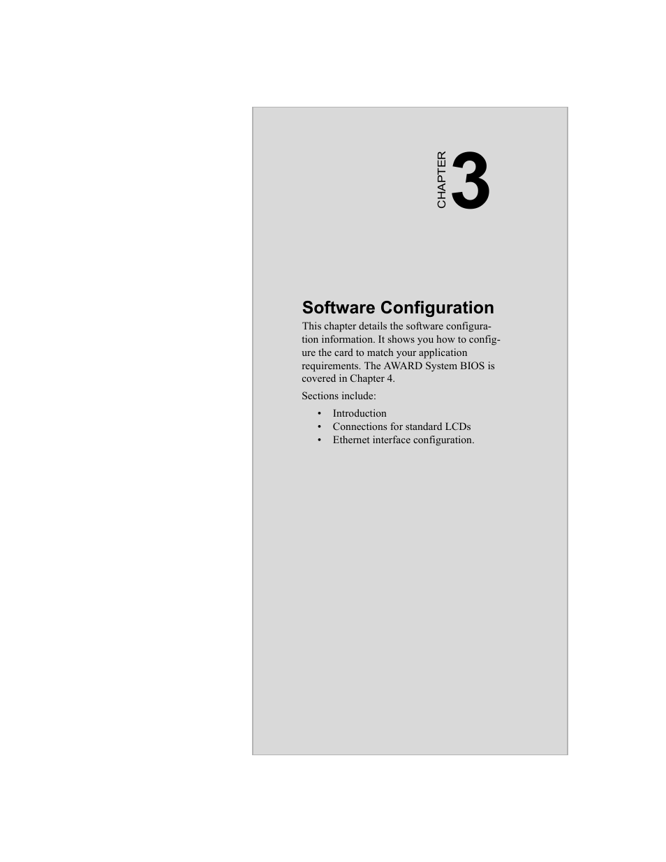 3 software configuration, Panel type selection (s1), Ethernet configuration | IBM CFC2 User Manual | Page 33 / 154