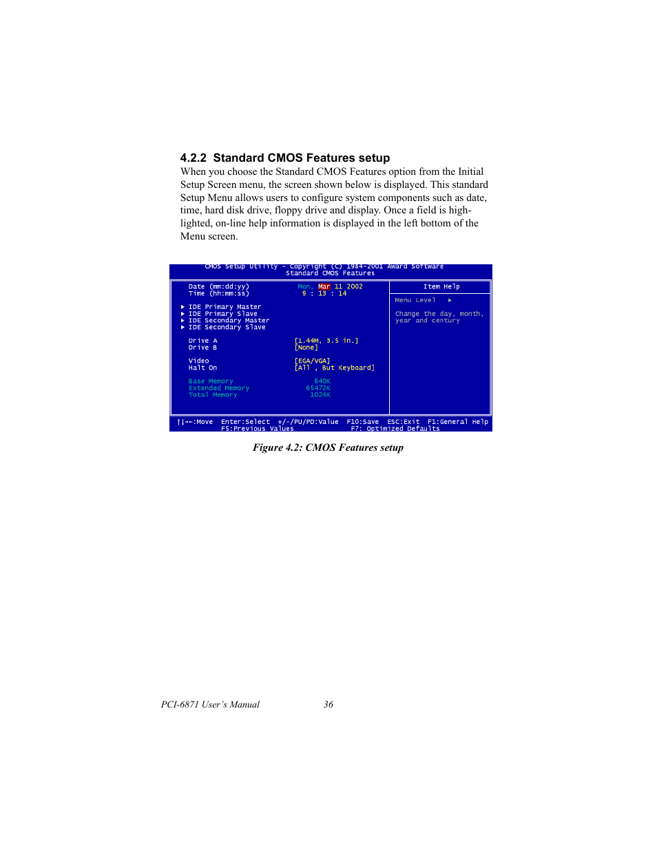 2 standard cmos features setup, Connections to (800 x 600 tft color lcd) | IBM CFC2 User Manual | Page 44 / 154
