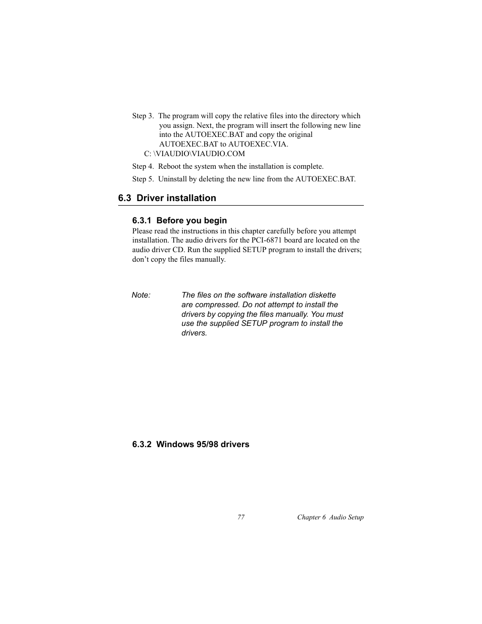 3 driver installation, 1 before you begin, 2 windows 95/98 drivers | Installation for windows 2000, Installation for windows xp, Urther information | IBM CFC2 User Manual | Page 85 / 154