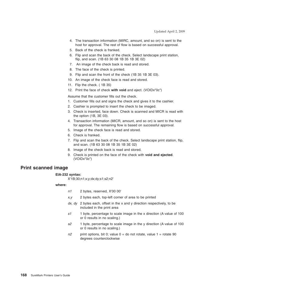 Print scanned image | IBM SUREMARK TI8 User Manual | Page 190 / 244