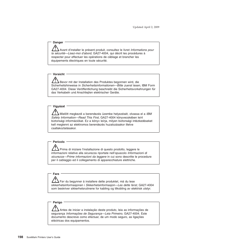 IBM SUREMARK TI8 User Manual | Page 220 / 244